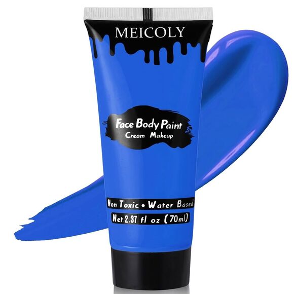 MEICOLY Blue Face Body Paint, 2.37Oz Large Tube Water Based Washable Body Paint - Picture 1 of 1